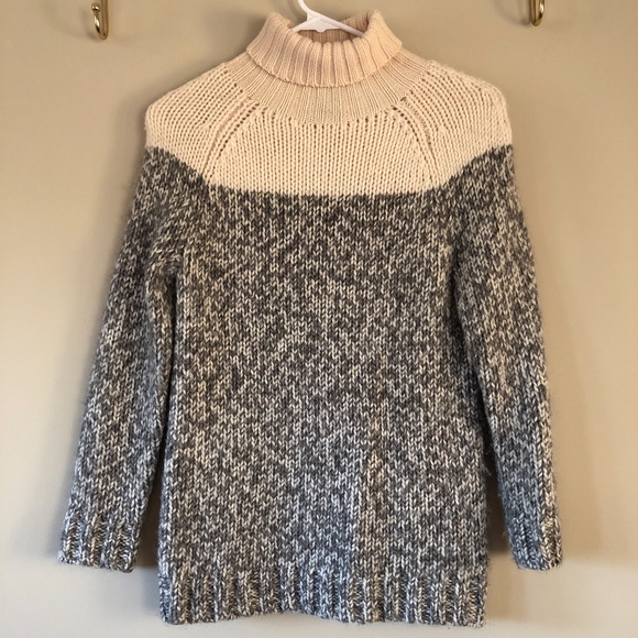 J. Crew Colorblock Wool Turtleneck Sweater - Picture 3 of 5